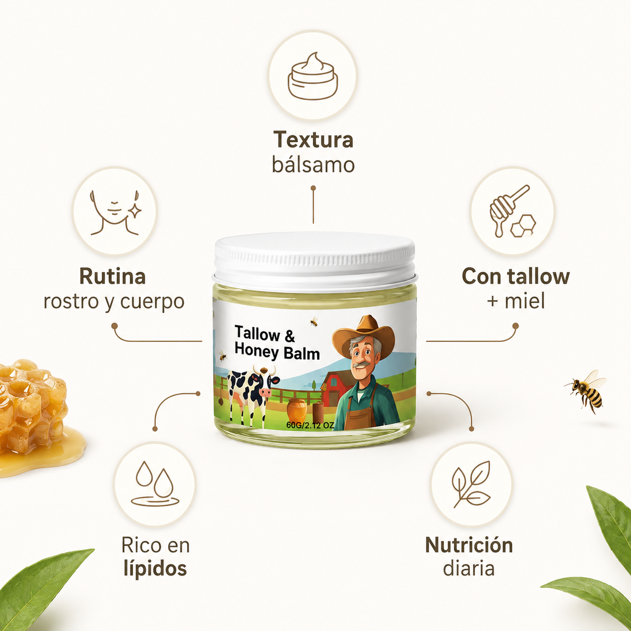 Vermalia™ | Crema de sebo puro para pieles que reaccionan a todo