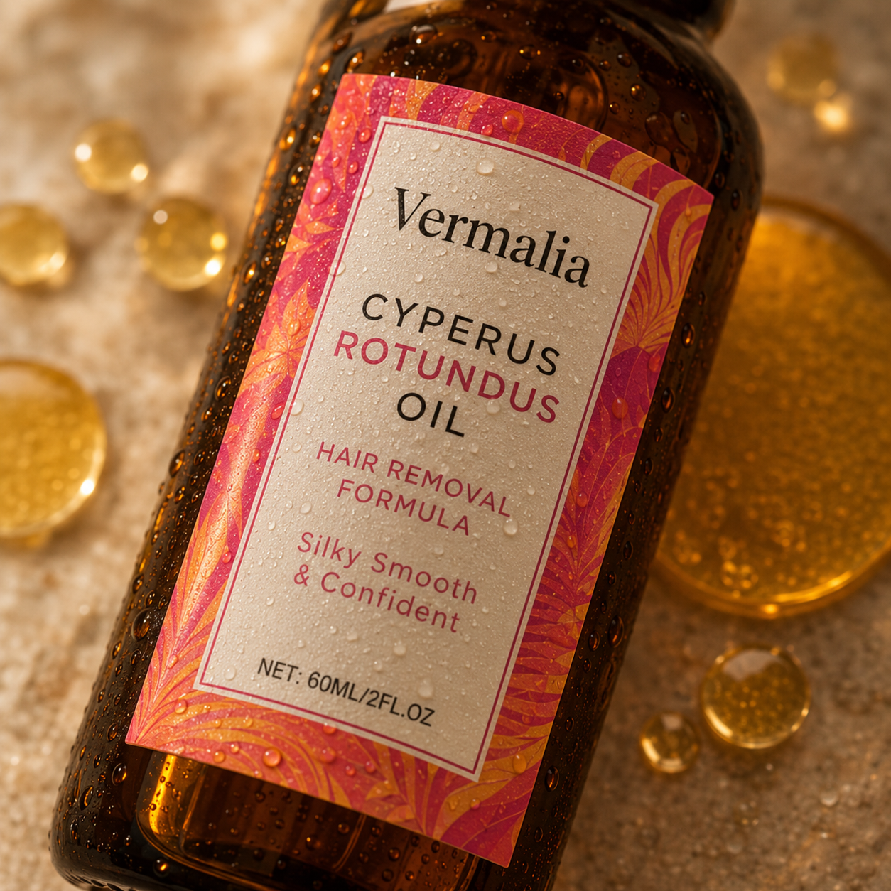 Aceite Reductor de Vello Cyperus Rotundus | Piel Suave 60d